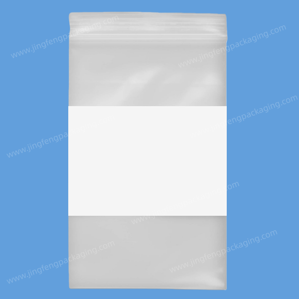 Ziplock Bag with white-writable block