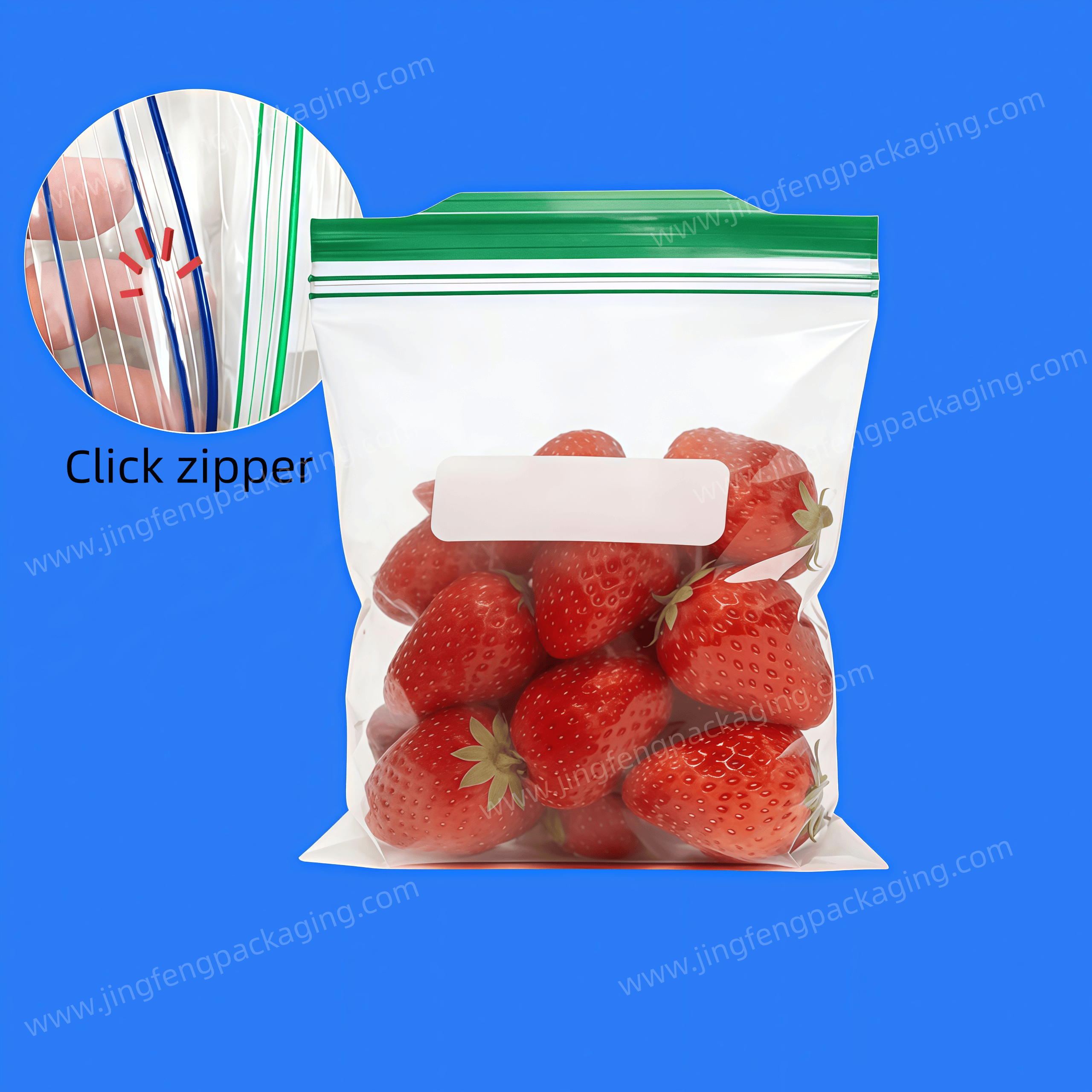Double Zipper Bag with Click Zipper