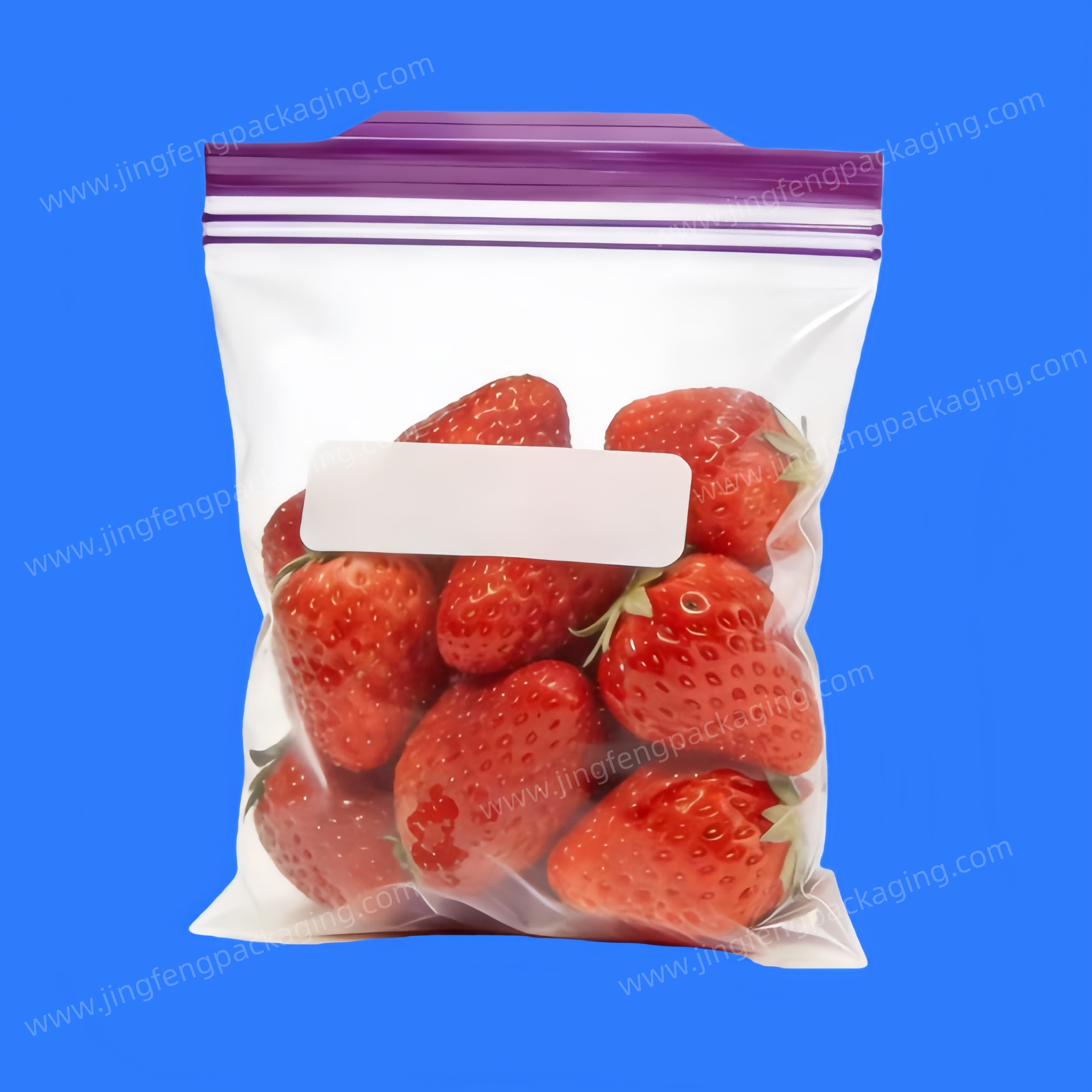 Double Zipper Bag with Color Lips&Zipper